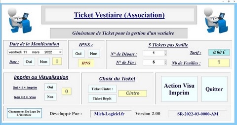 Interface Ticket Vestiaire